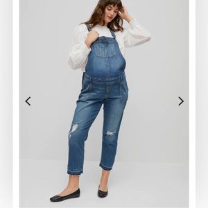 Motherhood Maternity SIDE PANEL LETDOWN HEM MATERNITY OVERALLS